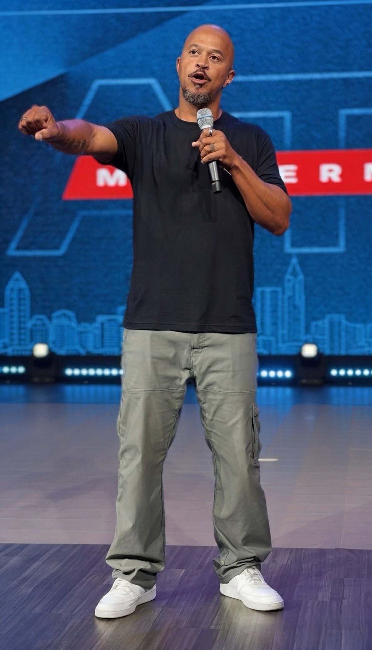 Jabari Sims speaking on stage