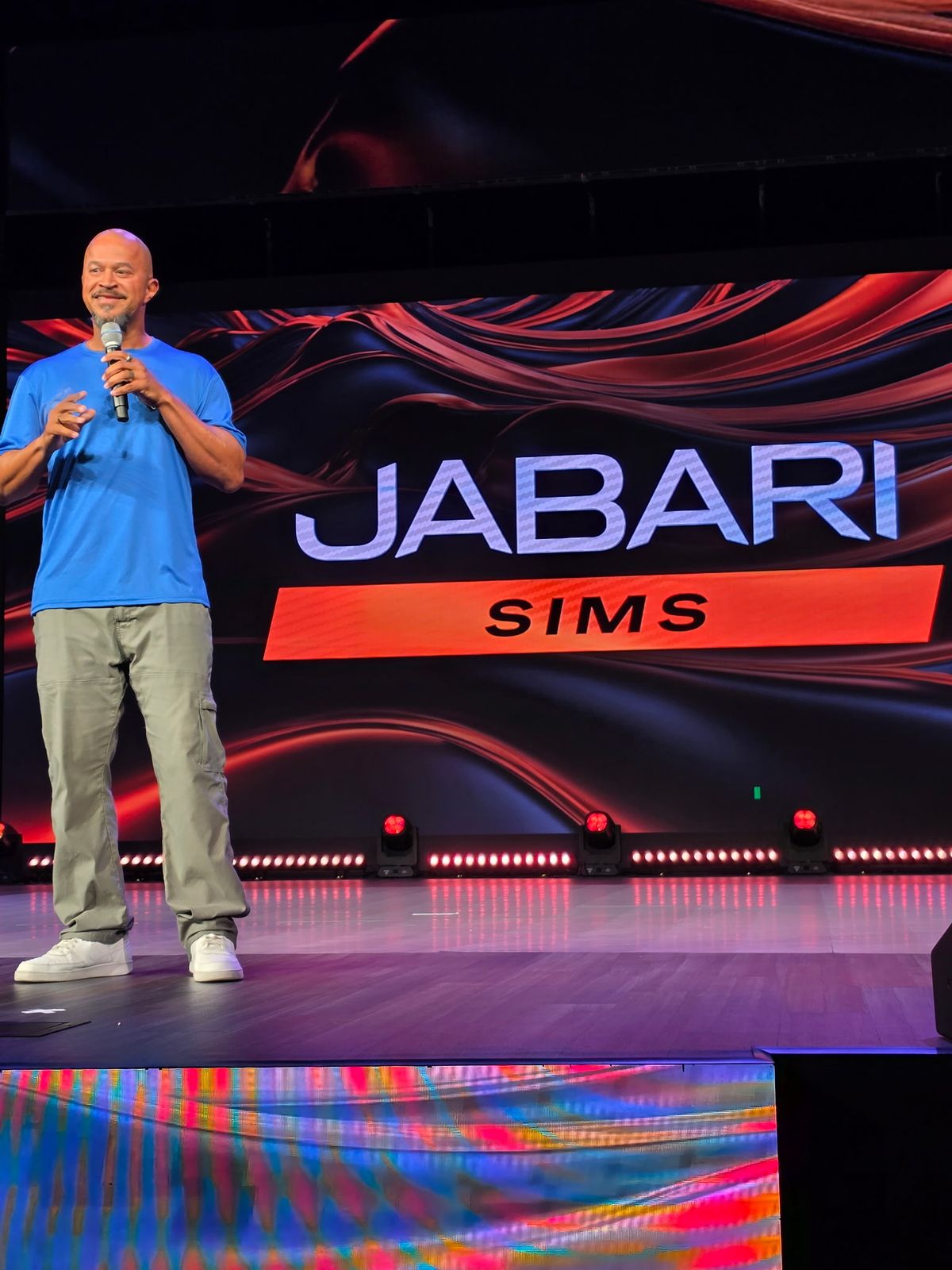 Jabari Sims on stage