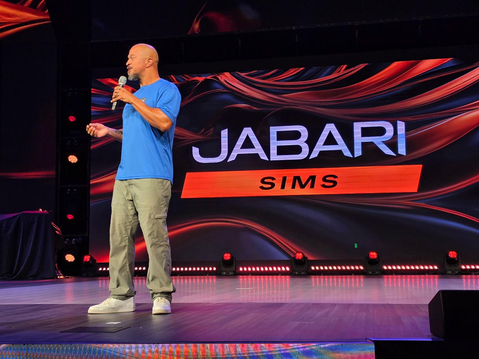 Jabari Sims on stage