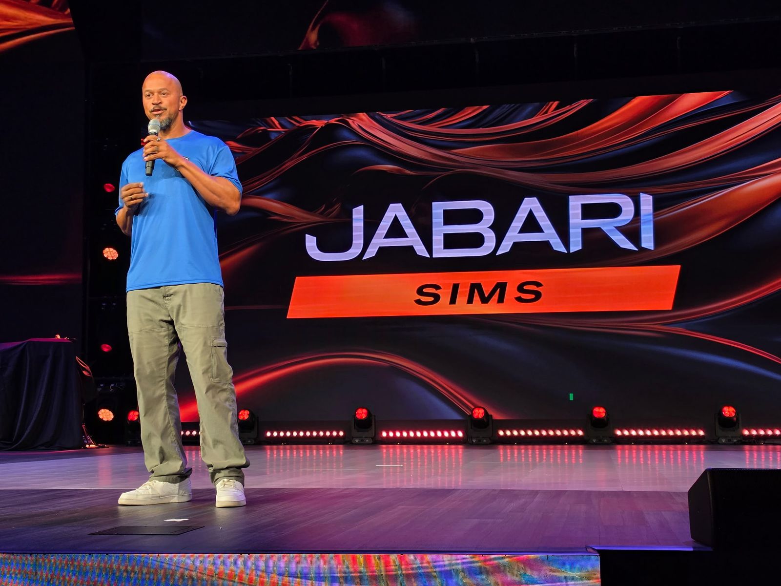 Jabari Sims on stage